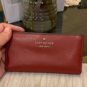 Kate Spade Burgundy Leather Wallet NWOT